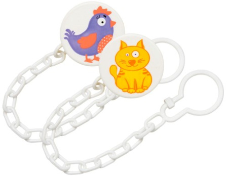 МД (19553) Прищепка д/пустыш с цепочкой Дружок