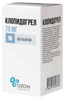 КЛОПИДОГРЕЛ таб 75мг N100  Озон