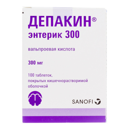 Депакин энтерик 300 таб. п.о кш/раств 300мг N100