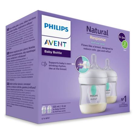 AVENT БУТЫЛОЧКА ДЛЯ КОРМЛЕНИЯ 125МЛ N2 NATURAL RESPONSE/SCY670/02 /АКЦИЯ за 1 шт./
