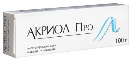 Акриол Про крем д/местн. и нар. прим. 2.5%+2.5% туба 100г