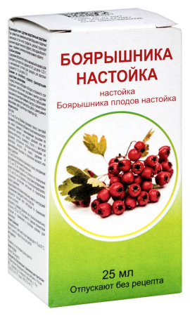 Боярышника настойка фл/инд уп 25 мл х1