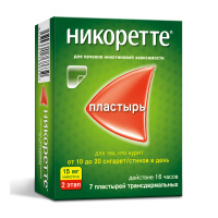 НИКОРЕТТЕ пластырь 15мг/16ч N7