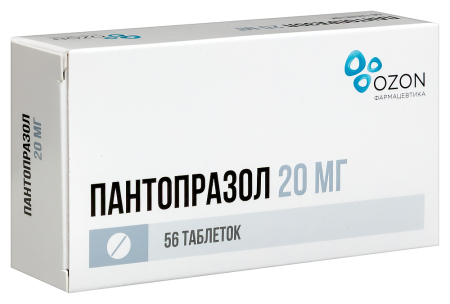 ПАНТОПРАЗОЛ таб 20мг №56 Озон