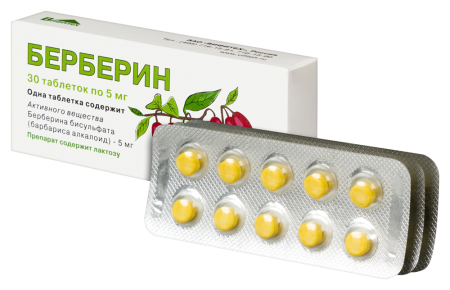 БЕРБЕРИН таб 5мг №30