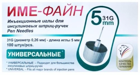 ИГЛА Д/ШПРИЦ-РУЧКИ IME-FINE 31G 0,26х5мм №100