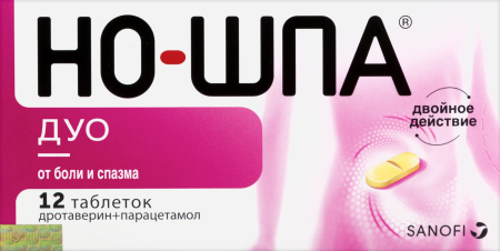 НО-ШПА ДУО таб 40мг+500мг №12