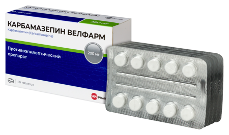 Карбамазепин Велфарм таб. 200мг N50