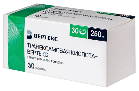 ТРАНЕКСАМОВАЯ К-ТА-ВЕРТЕКС таб п п о 0,25 №30