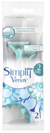 ЖИЛЛЕТТ Станок VENUS Simply 2 (Satin Care) однораз (женский) №2