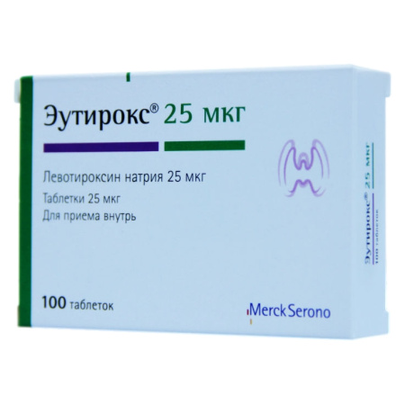 ЭУТИРОКС 25МКГ N100 ТАБЛ