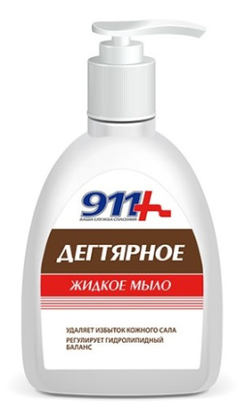 911 ДЕГТЯРНОЕ мыло жид (антибактер) 250мл