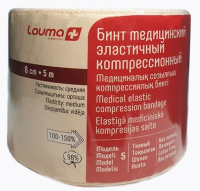 LAUMA БИНТ МЕДИЦИНСКИЙ ЭЛАСТИЧНЫЙ КОМПРЕССИОННЫЙ МОДЕЛЬ 5 8СМX5М /СРЕДНЕЙ РАСТЯЖИМОСТИ