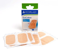 ПЛАСТЫРЬ ECOPLAST ECOCOTTON Набор Тканный 72х38мм №10