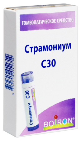СТРАМОНИУМ C30 ГОМЕОПАТ МОНОКОМП ПРЕПАРАТ РАСТИТ ПРОИСХОЖД 4,0 ГРАНУЛЫ ГОМЕОПАТ