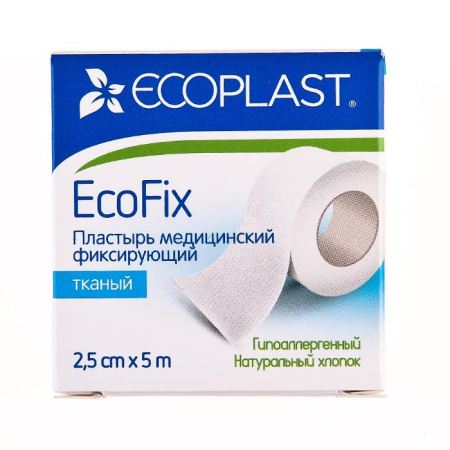 ПЛАСТЫРЬ ECOPLAST ECOFIX катуш/ткан 2,5смх5м