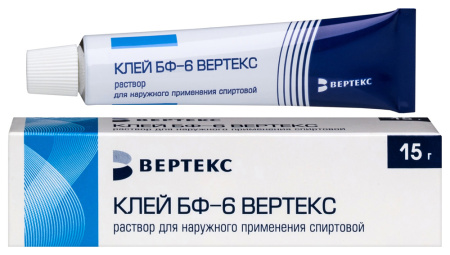КЛЕЙ БФ-6 ВЕРТЕКС 15,0 Р-Р Д/НАРУЖ ПРИМ СПИРТОВОЙ