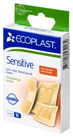 ПЛАСТЫРЬ ECOPLAST Набор Нетканный Sensitive №16