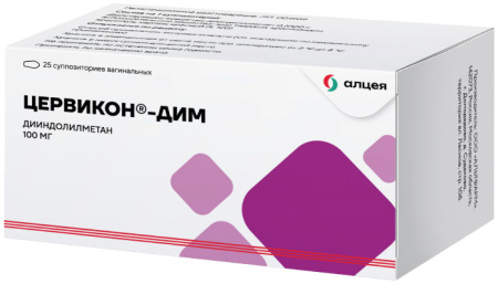 ЦЕРВИКОН-ДИМ супп ваг 100мг №25