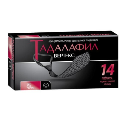 ТАДАЛАФИЛ-ВЕРТЕКС таб 5мг N14