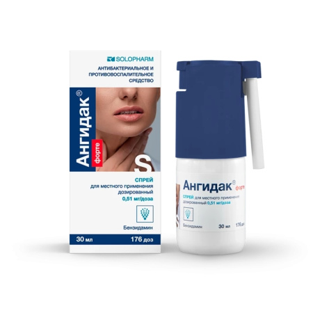 АНГИДАК ФОРТЕ спрей 0,51мг/доза 176доз 30мл