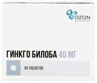 ГИНКГО БИЛОБА 40 МГ N90 ТАБЛ П/ПЛЕН/ОБОЛОЧ/ОЗОН /АКЦИЯ за 1 шт./