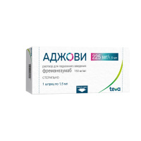 Аджови р-р п/к шприц 225мг 1,5мл N1
