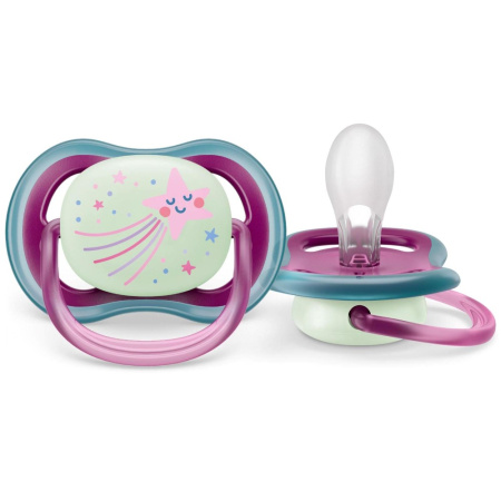 AVENT СОСКА-ПУСТЫШКА СИЛИКОНОВАЯ ULTRA AIR NIGHT 6-18МЕС N2 SCF376/14