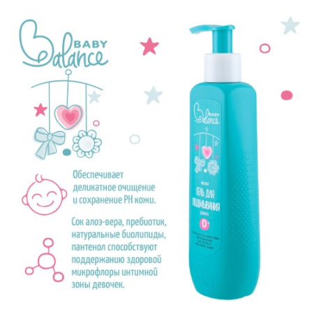 BABY BALANCE МЯГКИЙ ГЕЛЬ ДЛЯ ПОДМЫВАНИЯ ДЕВОЧЕК 250МЛ