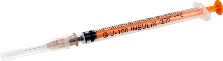 ШПРИЦ SFM Инсул 3-х комп (надет игла) U100 1мл (0,45х12/26G) N100