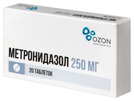 МЕТРОНИДАЗОЛ таб 250мг N20  ОЗОН