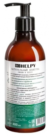 BIOHELPY Шампунь для волос натуральный Объем и блеск 400мл