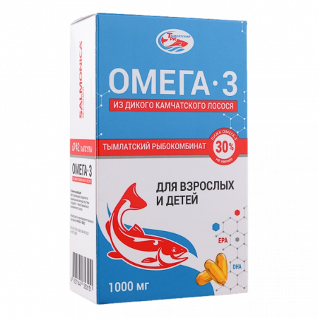 SALMONIСA ОМЕГА-3 капс 1000мг N42 из дикого камчатского лосося для взрослых и детей