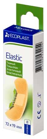ПЛАСТЫРЬ ECOPLAST Набор Тканный Elastic 72х19мм №8
