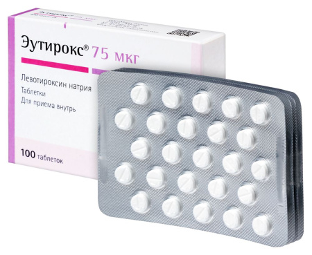 ЭУТИРОКС таб 75мкг N100