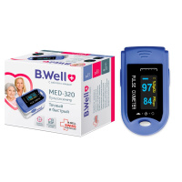 ПУЛЬСОКСИМЕТР B.WELL MED-320 поворот и регулярование ярокости дисплея, сумка-чехол и шнурок