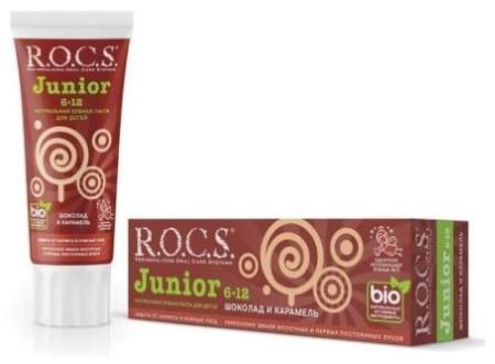 РОКС з/п ЮНИОР Шоколад/Карамель 74г