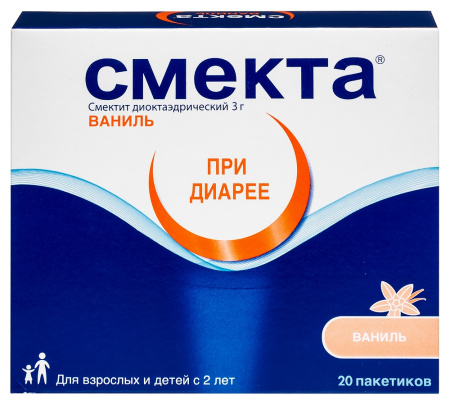 СМЕКТА ВАНИЛЬ 3г N20 пор д/приг сусп д/пр внутрь