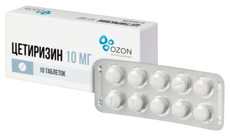 ЦЕТИРИЗИН таб 10мг N10 ОЗОН
