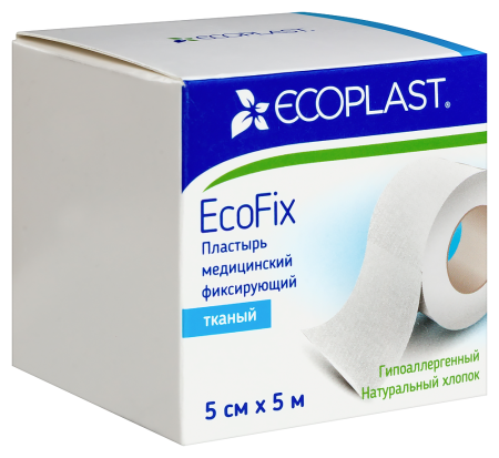 ПЛАСТЫРЬ ECOPLAST ECOFIX катуш/ткан 5смх5м