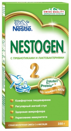 НЕСТЛЕ NESTOGEN 2 сухая молочная смесь с Омега-3 ПНЖК и лактобактериями 350г №3