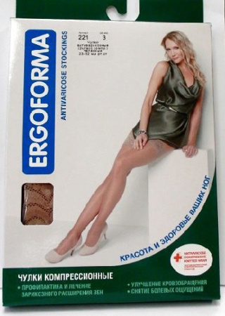 ЭРГОФОРМА 221 Чулки (2кл) №2 (черн)