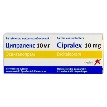 ЦИПРАЛЕКС таб 10мг N14