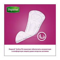 ДЕПЕНД DEPEND Прокладки для женщин при недержании Active Fit Ultra Mini №12