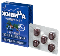 СМОЛКА АЛТАЙСКИЙ НЕКТАР Живица Сибирская в глазури без сахара (черника) №5