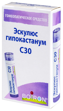 ЭСКУЛЮС ГИПОКАСТАНУМ С30 гомеопат монокомп препарат растит происхожд 4,0 гранулы гомеопат