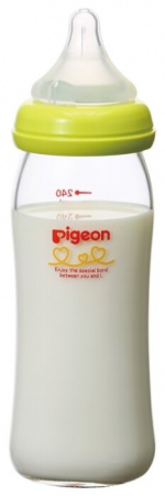 ПИДЖЕН Бутылочка Перистальтик Плюс (стеклянная 3+) 240мл