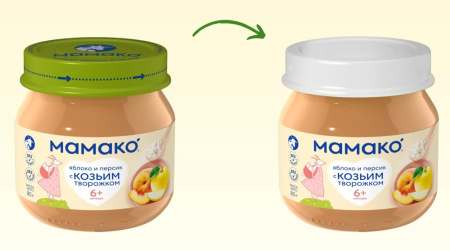 МАМАКО ПЮРЕ Яблоко-Персик-Козий творог 80г