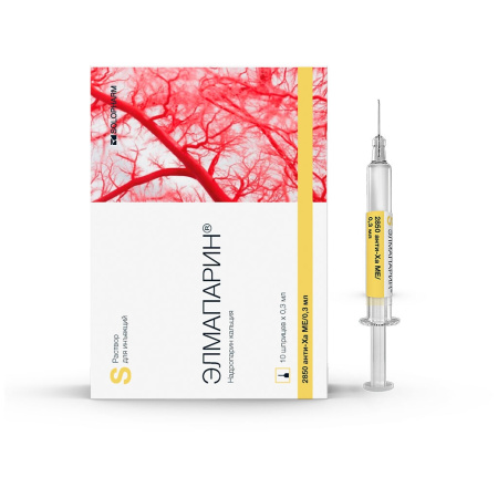 ЭЛМАПАРИН р-р д/инъек 9500 анти-ХА МЕ/мл 0,3мл N10
