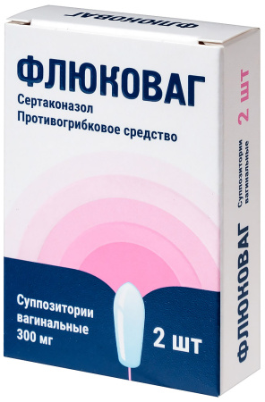 ФЛЮКОВАГ супп вагин 300 мг №2
